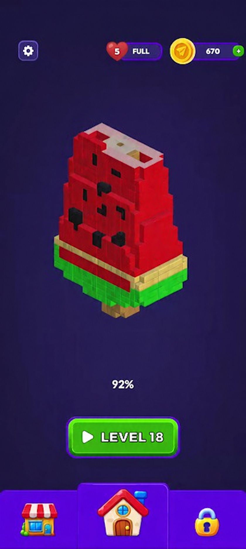 Watermelon level from an OpenSkies mobile game